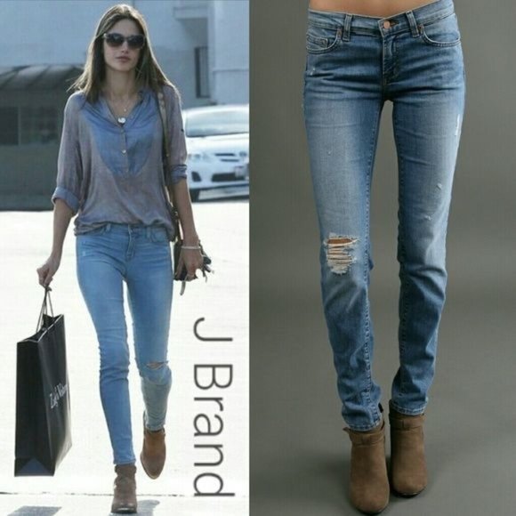 J Brand 811 Mid-rise skinny distressed Jeans Tulum - Picture 11 of 11